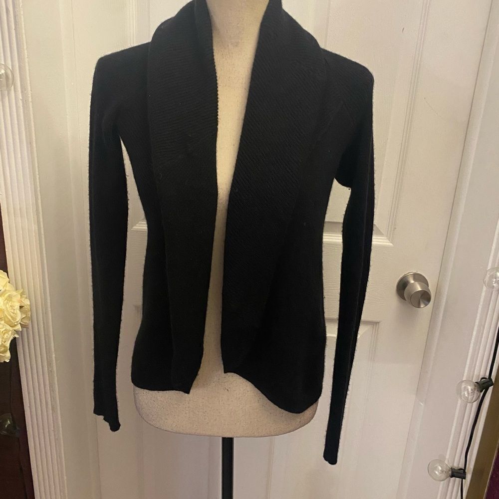 Neiman Marcus 100% cashmere palatine open front cardigan, XS